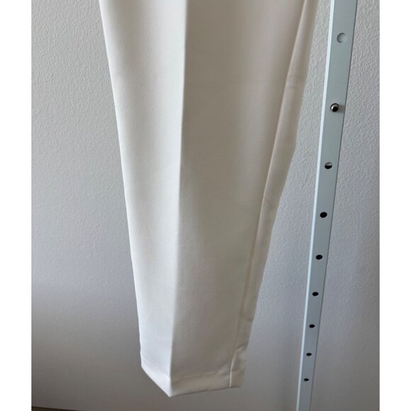 NWT New York & Company Pants 14 White Lace High Waist Super Slim Quiet Luxury - Picture 6 of 15